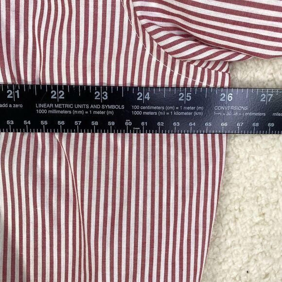 Champion Western Mens 19x35 Red Stripe Shirt Long Sleeve Pearl Snap Rodeo - Picture 9 of 9